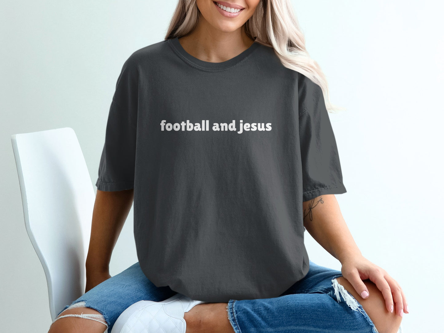 Football and Jesus Graphic T-Shirt product