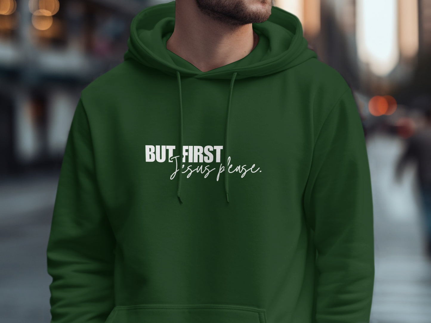 But First Jesus Please Inspirational Hoodie product