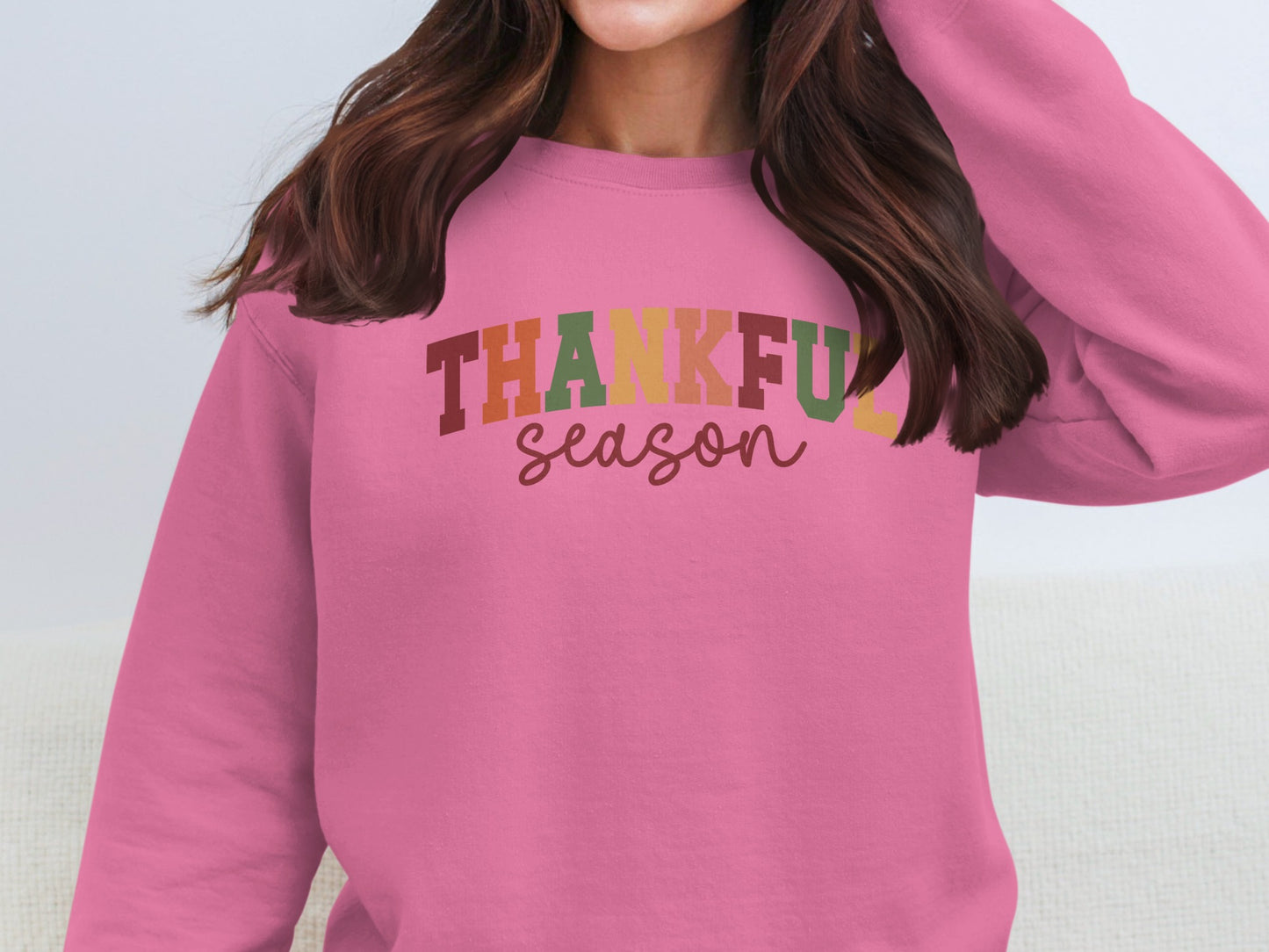Vibrant Thankful Season Graphic Sweatshirt product