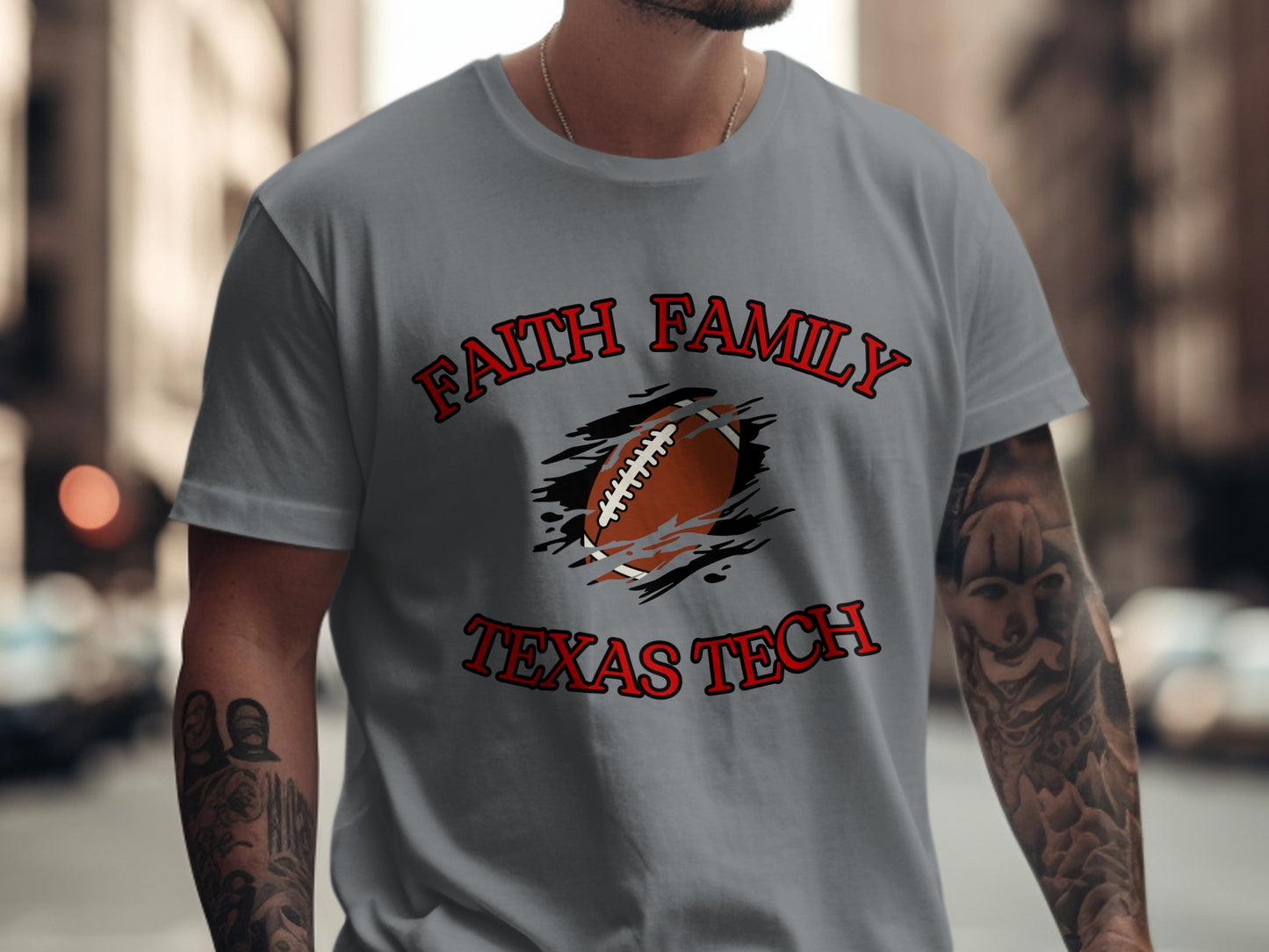 Faith Family Texas Tech Football Shirt