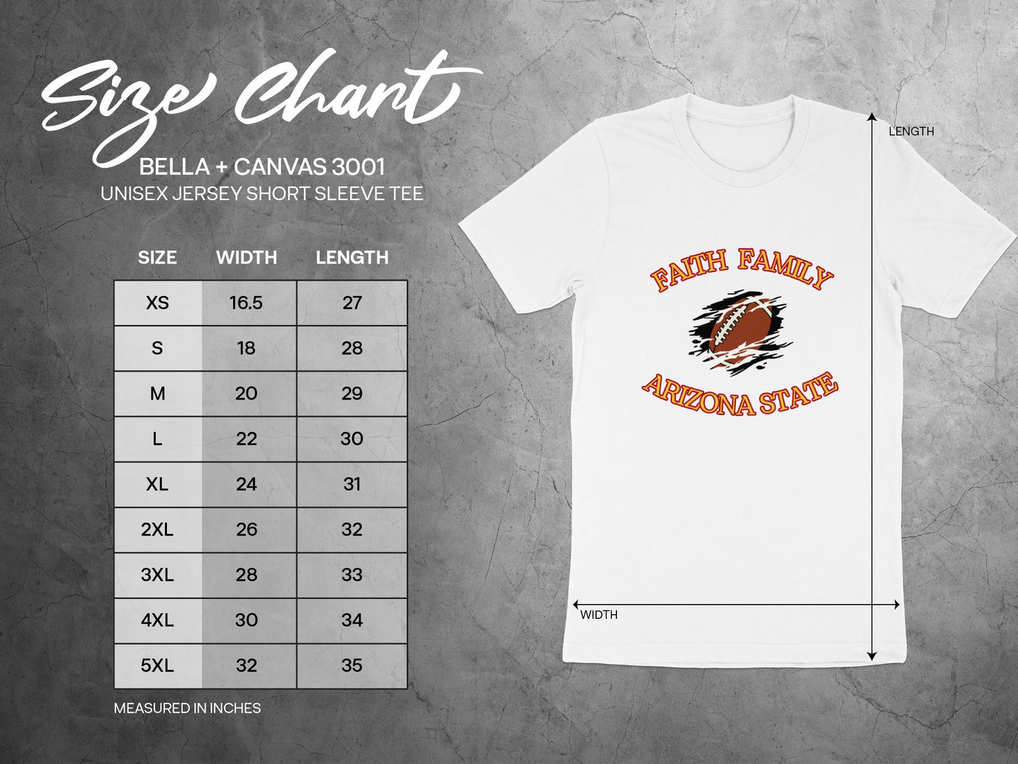 Faith Family Arizona State Unisex Tee