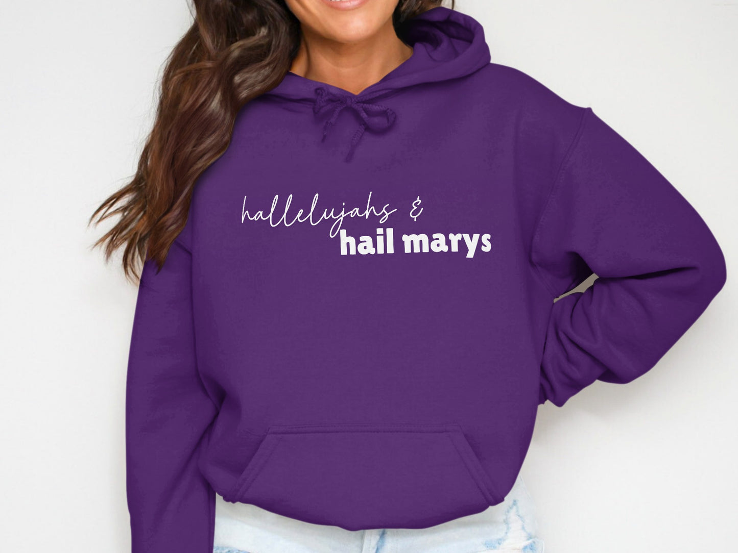 Hallelujahs and Hail Marys Printed Hoodie Product