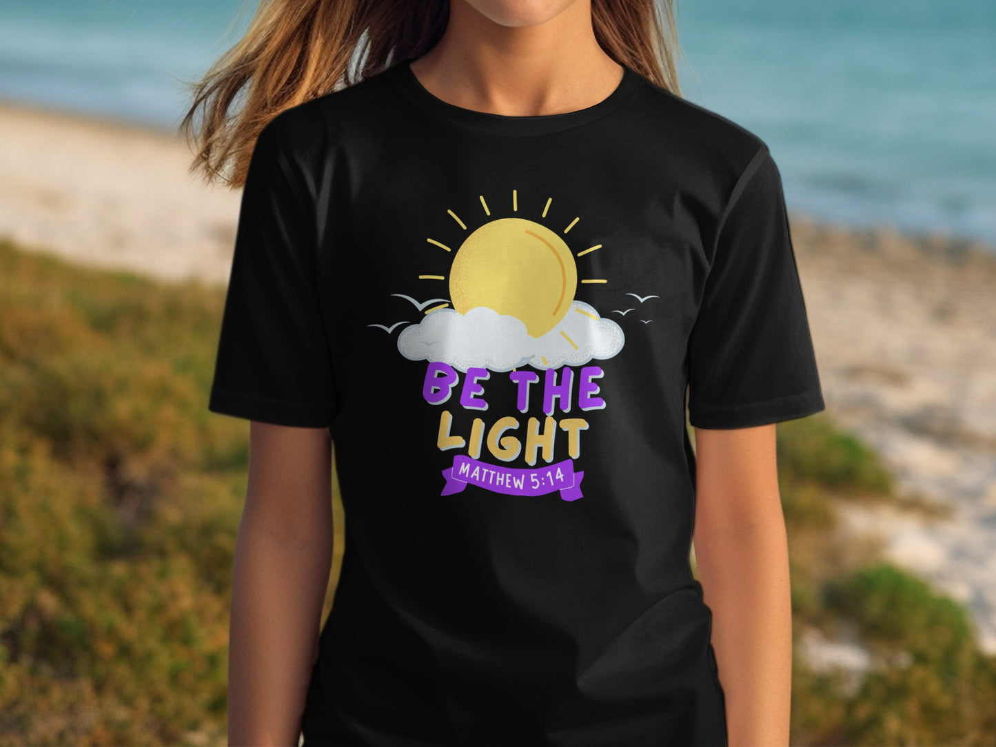 Be the Light Matthew 5 14 Inspirational T-Shirt