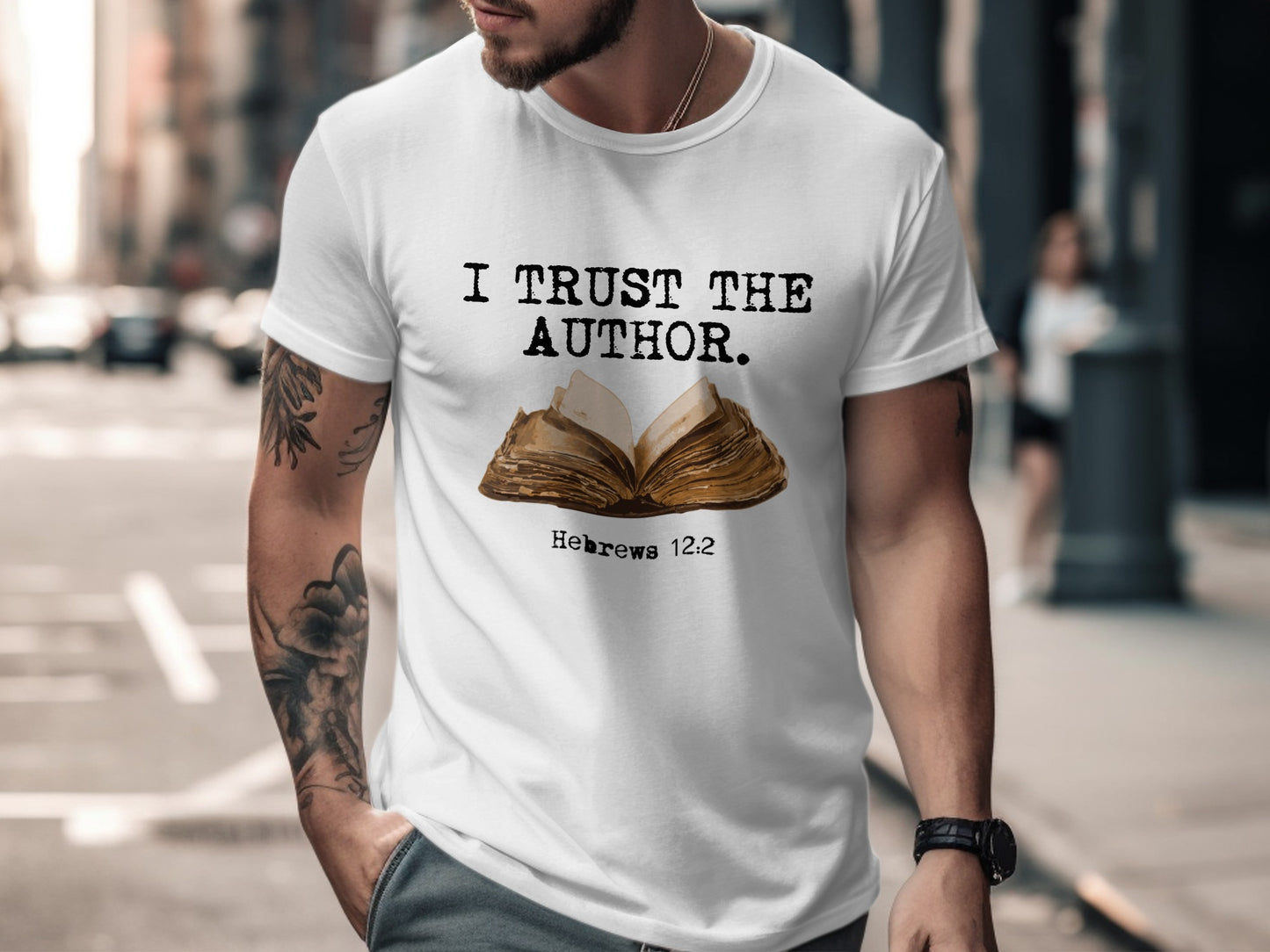 I Trust the Author Hebrews 12:2 T-shirt product type