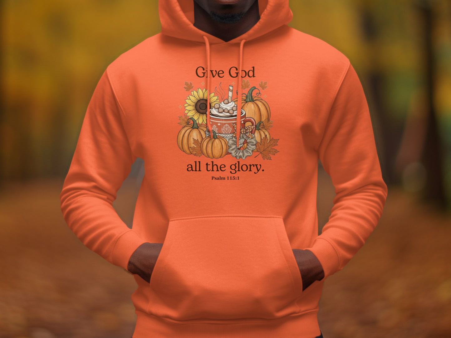 Give God All The Glory Pumpkin Fall Hoodie