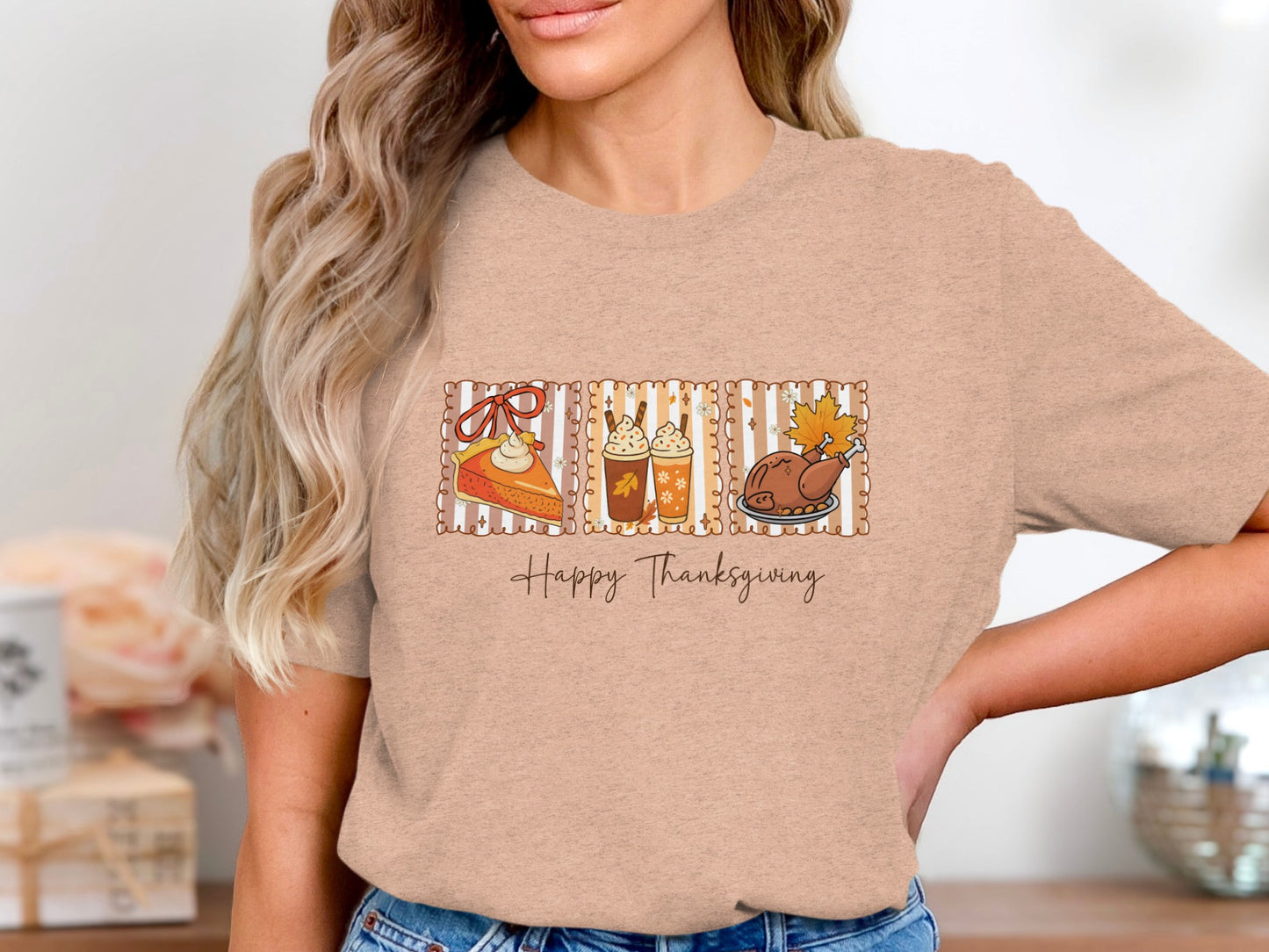 Happy Thanksgiving Festive Fall Graphic Tee