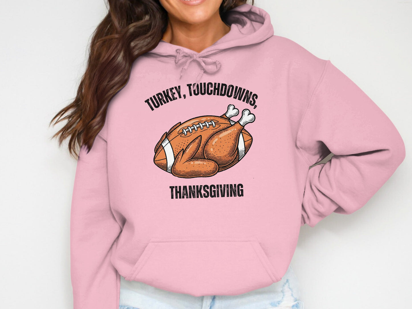 Turkey Touchdowns Thanksgiving Hoodie
