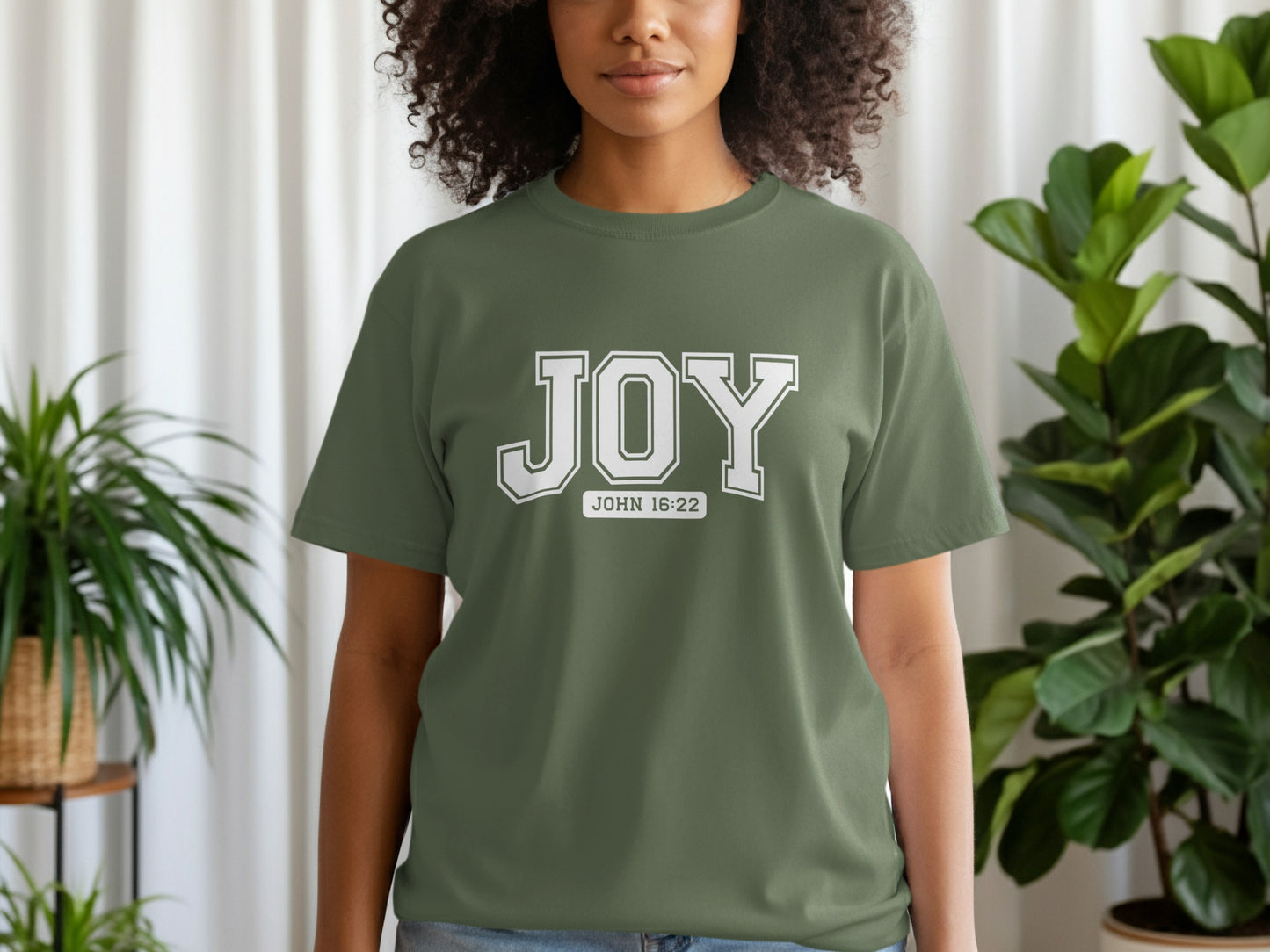 JOY John 16:22 Inspirational Graphic T-shirt