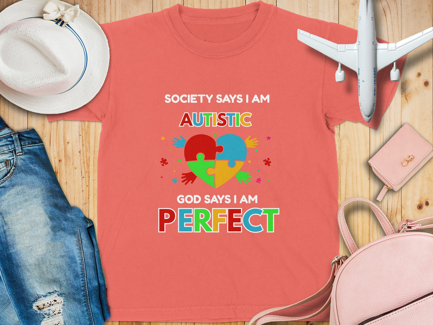 Society Says I Am Autistic God Says I Am Perfect T-Shirt
