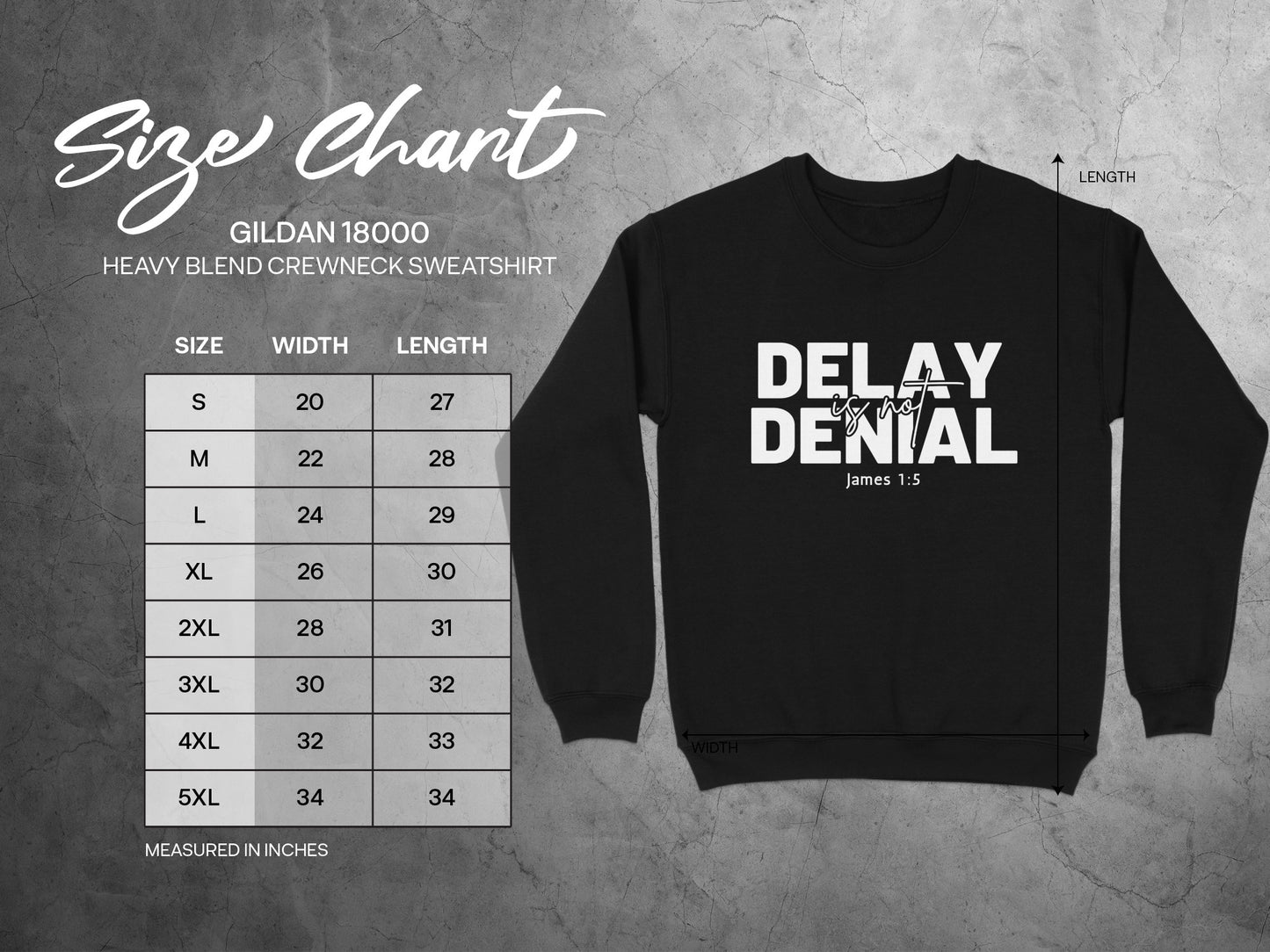 Delay Denial James 1:5 Heavy Blend Crewneck Sweatshirt product