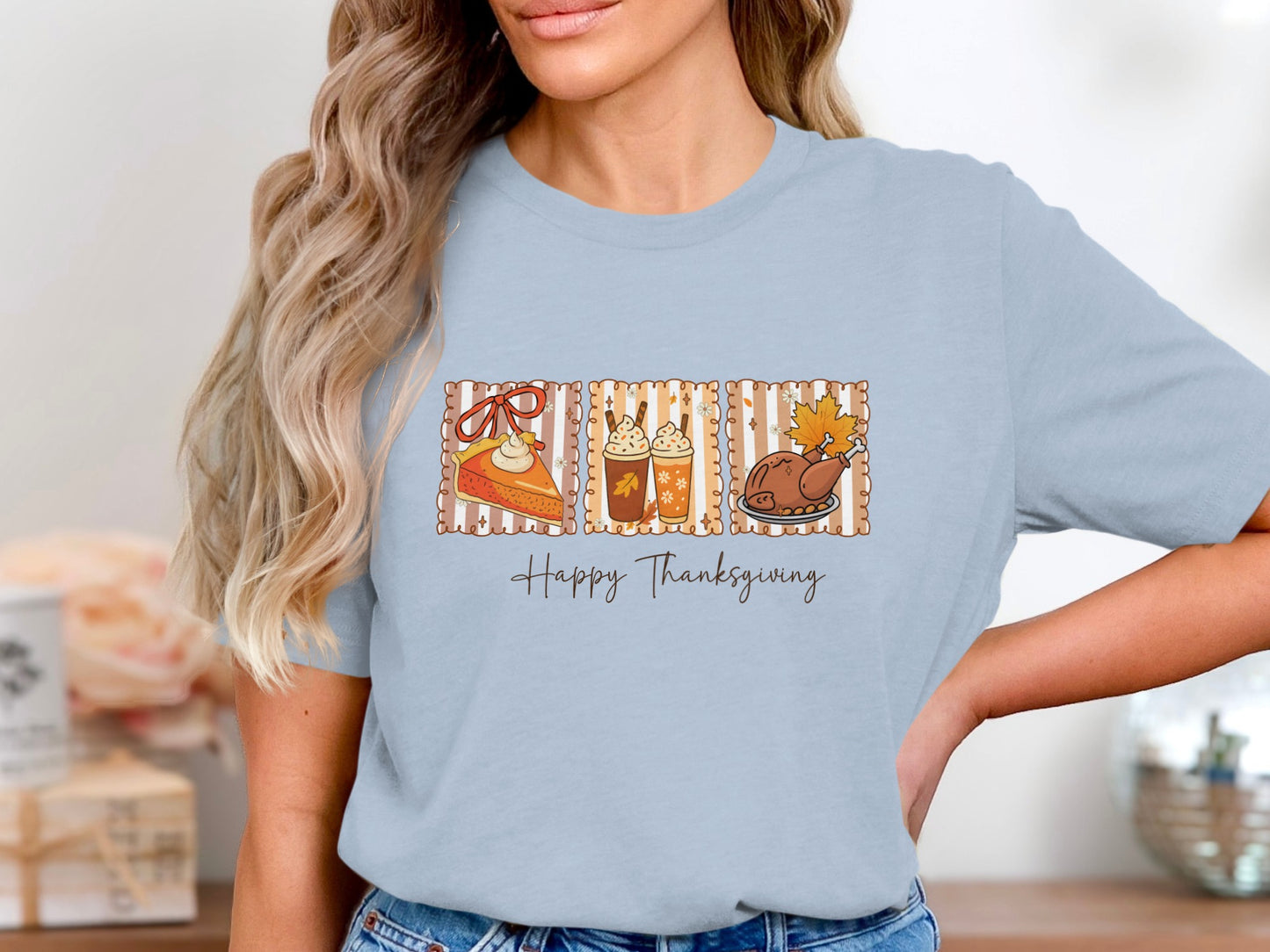 Happy Thanksgiving Shirt with Festive Icon Design