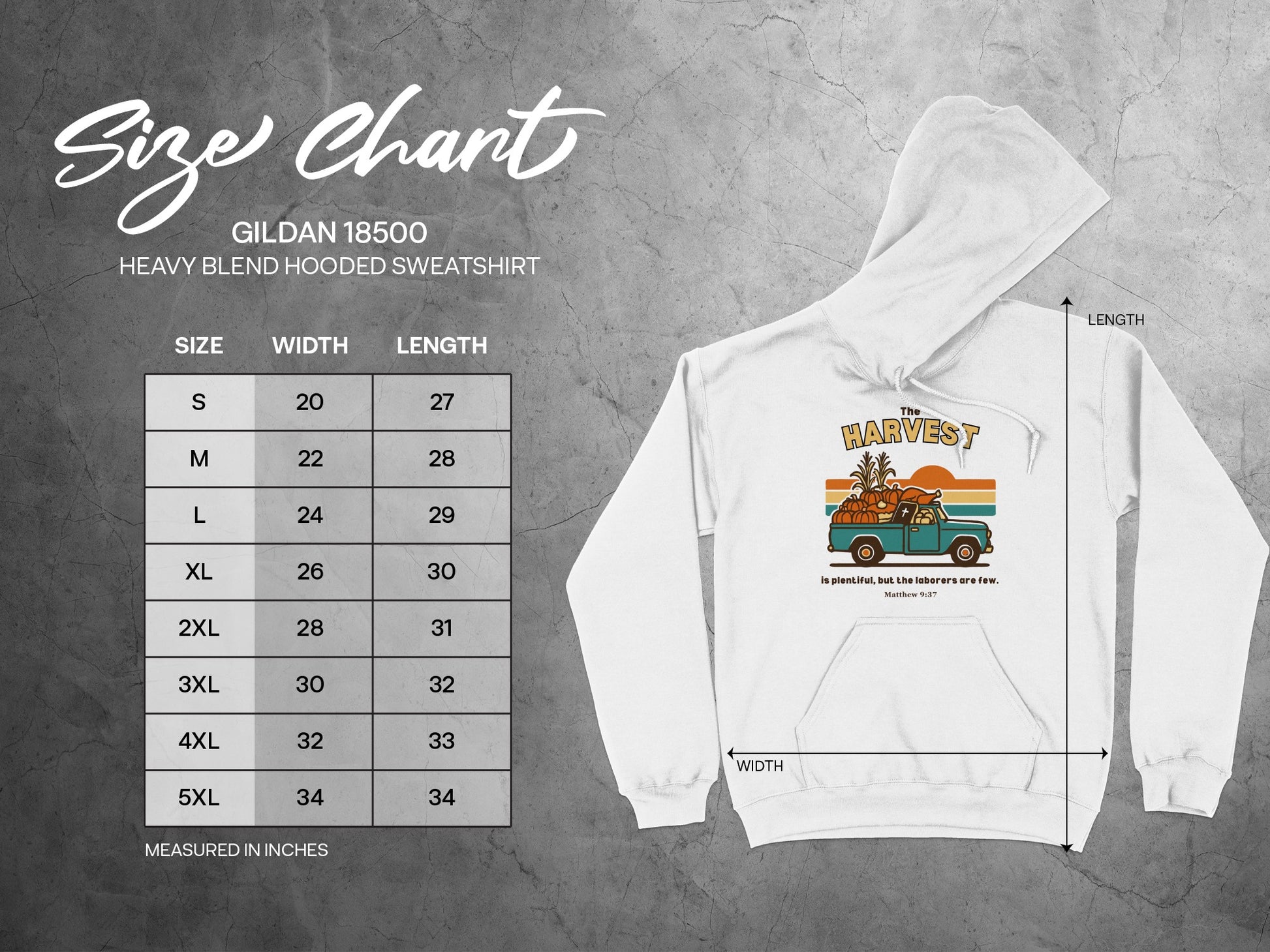 The Harvest Print Heavy Blend Hooded Sweatshirt