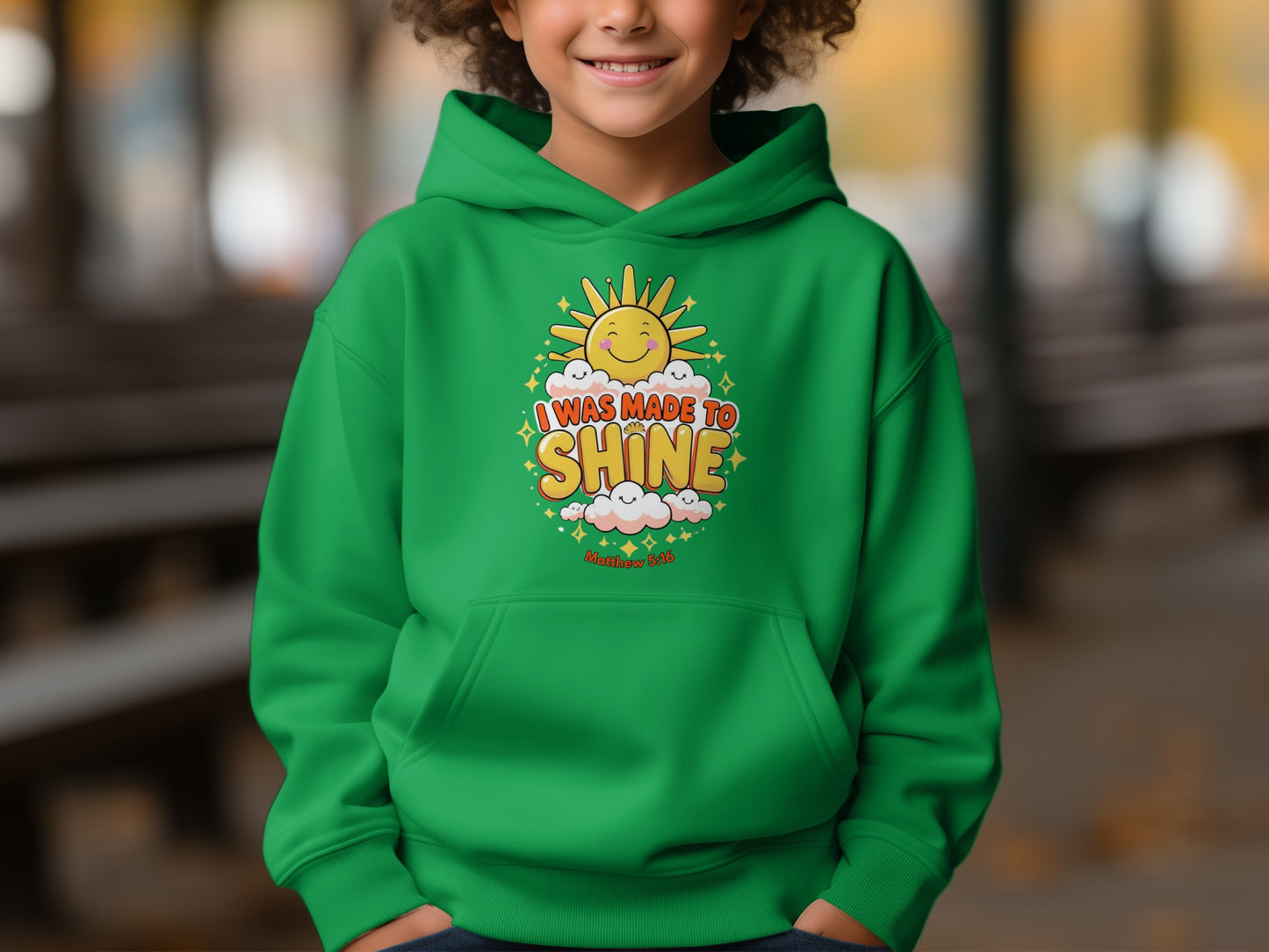 I Was Made To Shine Hoodie Bright Positive Design