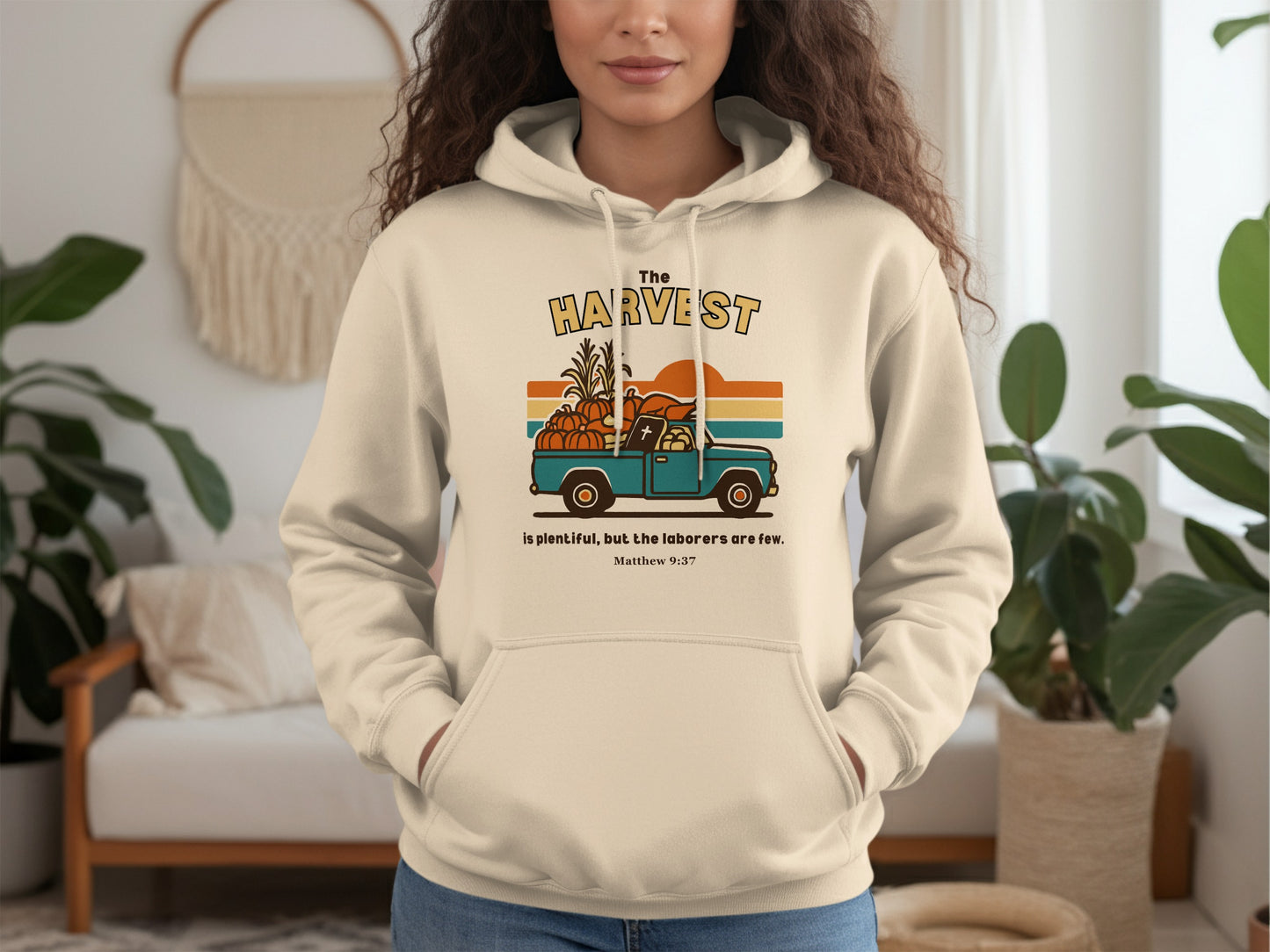 The Harvest Is Plentiful Bible Verse Hoodie