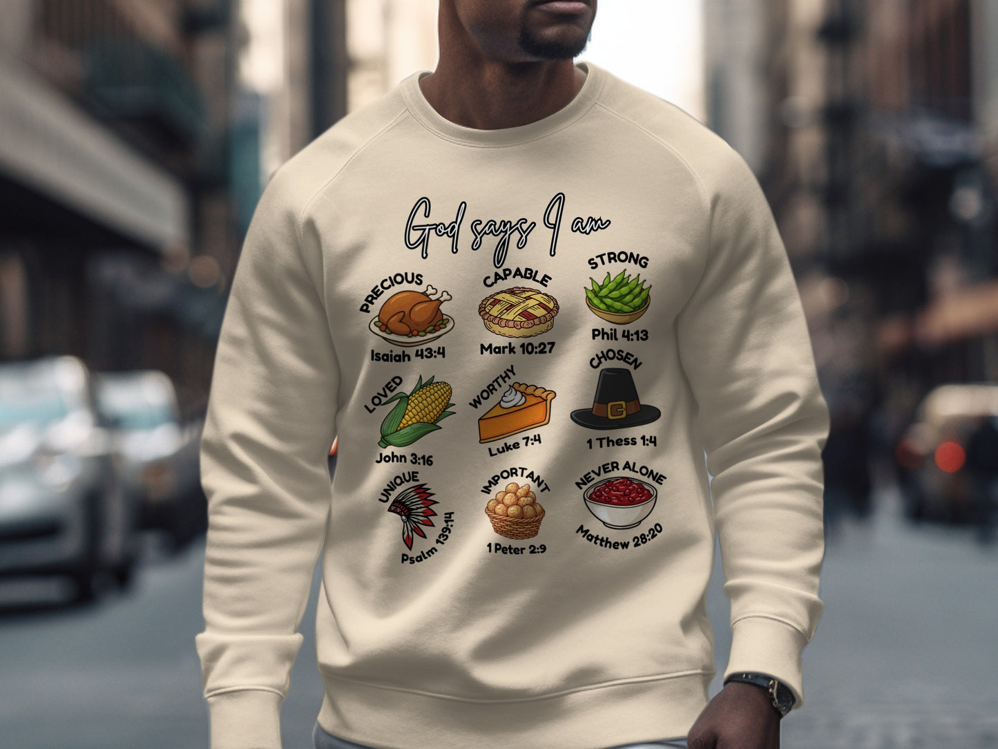 Faith-Inspired Sweatshirt Based on Bible Verses