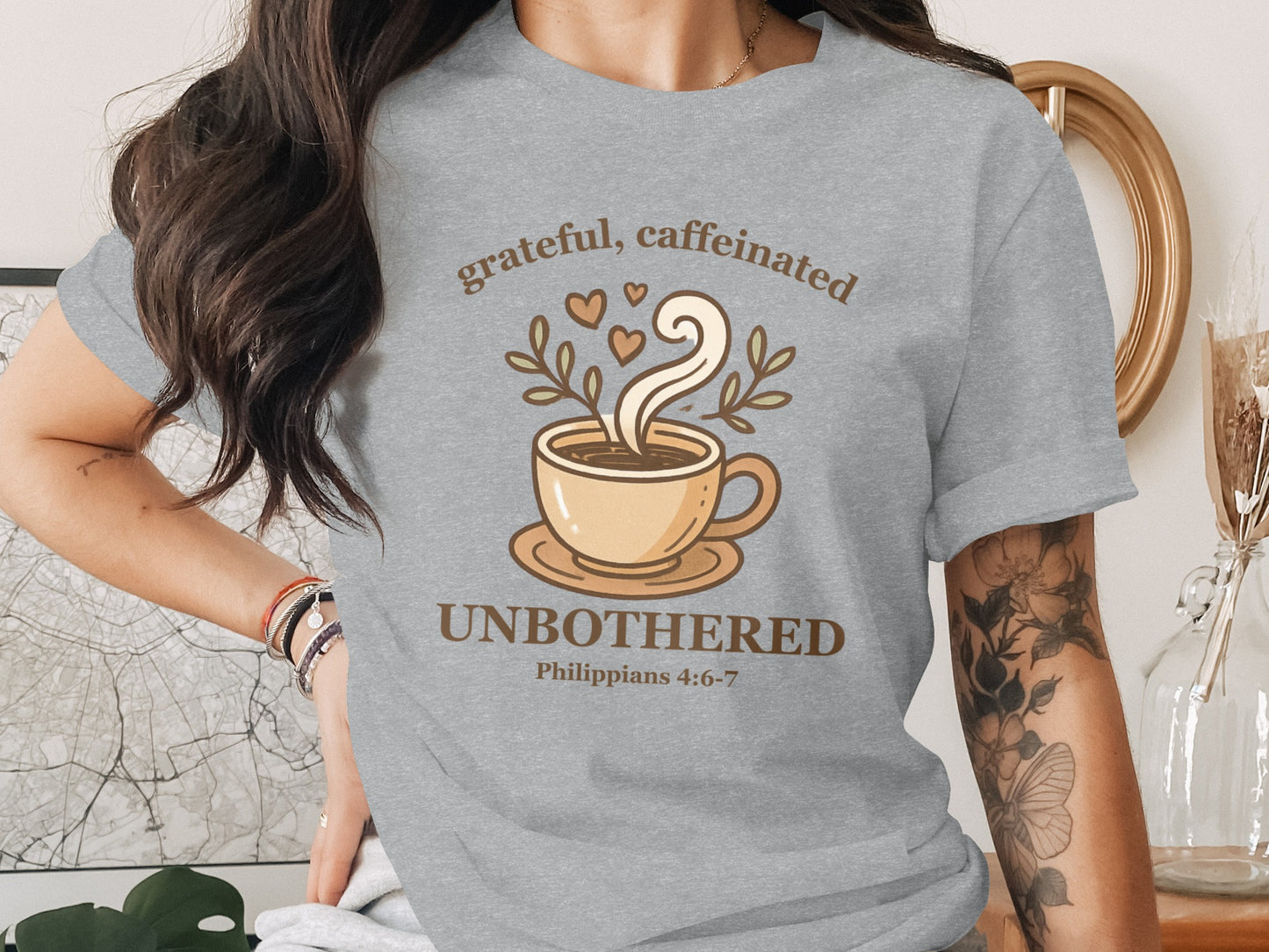 Grateful Caffeinated Unbothered Coffee Mug product