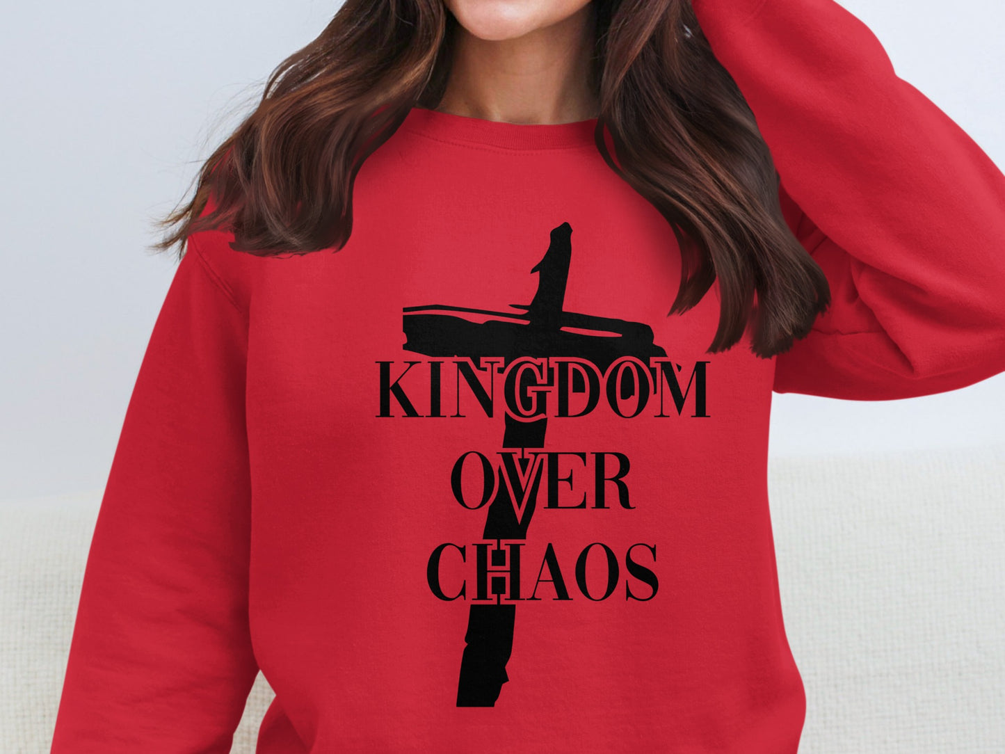 Kingdom Over Chaos Printed Sweatshirt