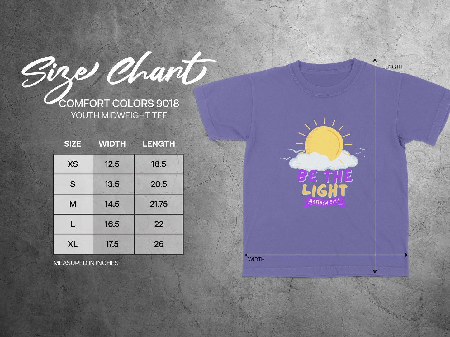 Be the Light Youth Midweight Tee