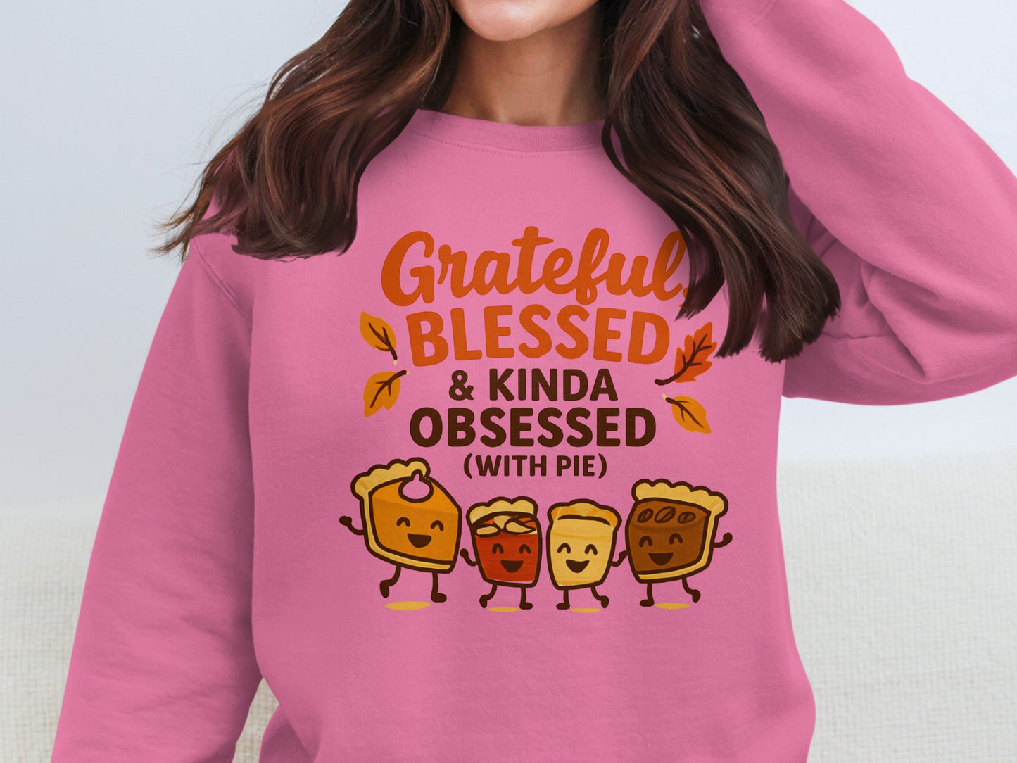 Grateful Blessed Kinda Obsessed Crewneck Sweatshirt