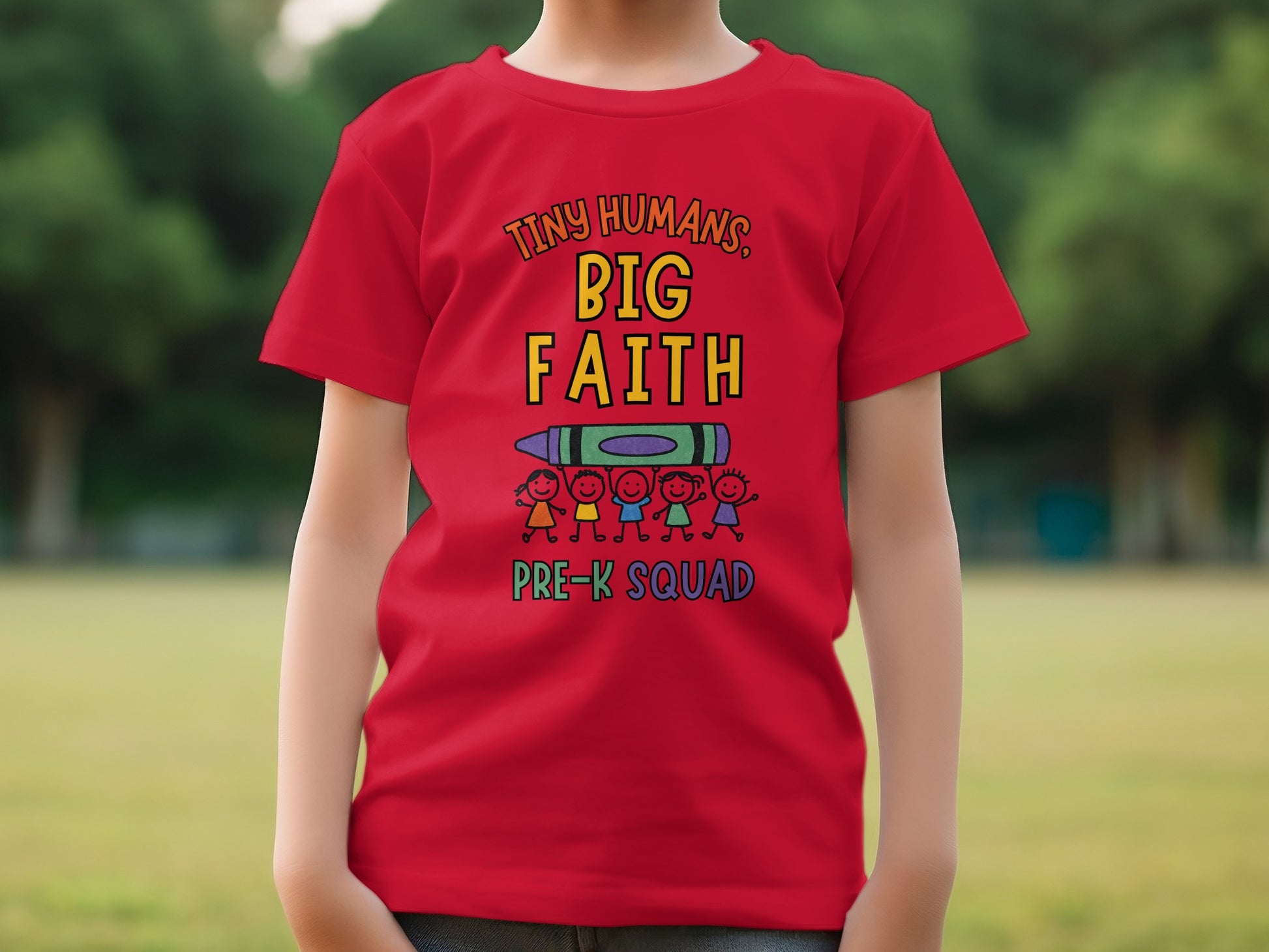 Tiny Humans Big Faith Pre-K Squad T-shirt