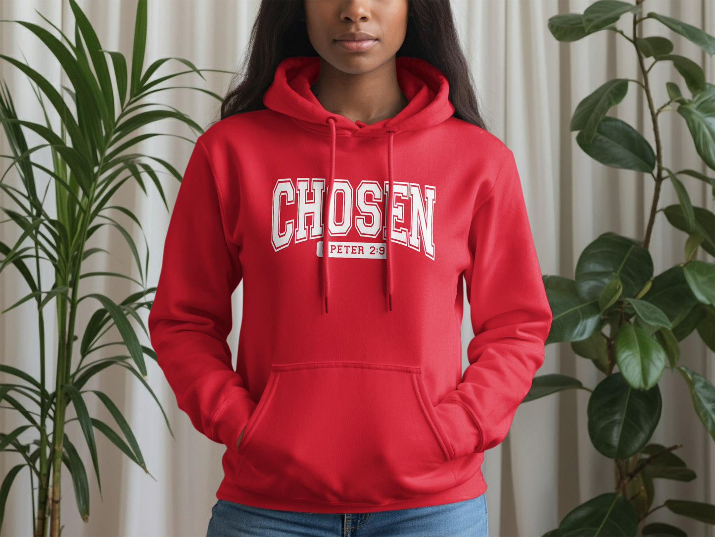 CHOSEN Peter 2:9 Red Hoodie Stylish Casual Wear