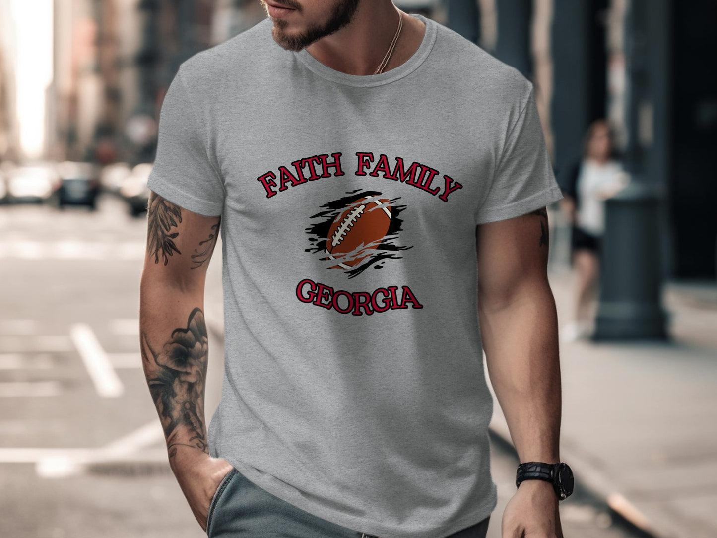 Faith Family Georgia Football-Themed Shirt