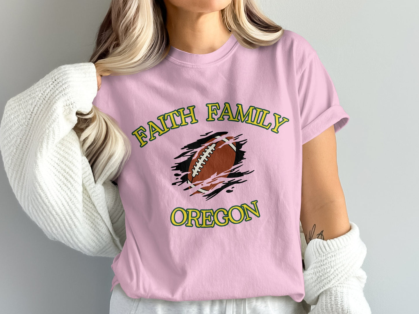 Faith Family Oregon Graphic Shirt for Sale