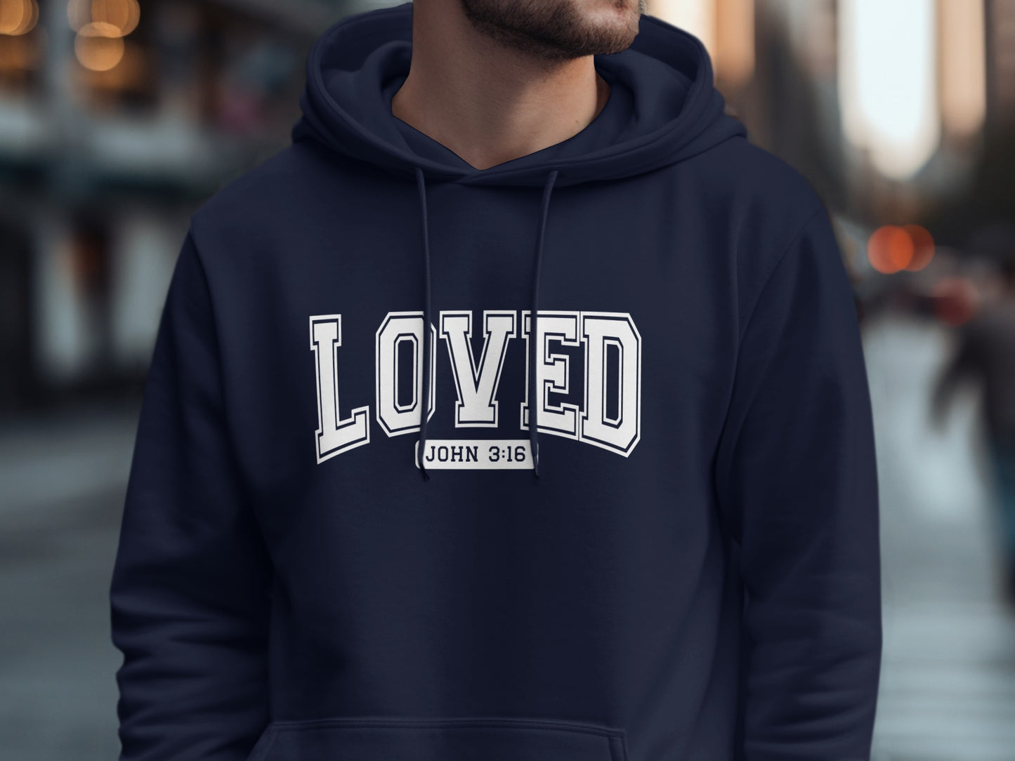 LOVED John 3:16 Bold Lettering Hoodie Product