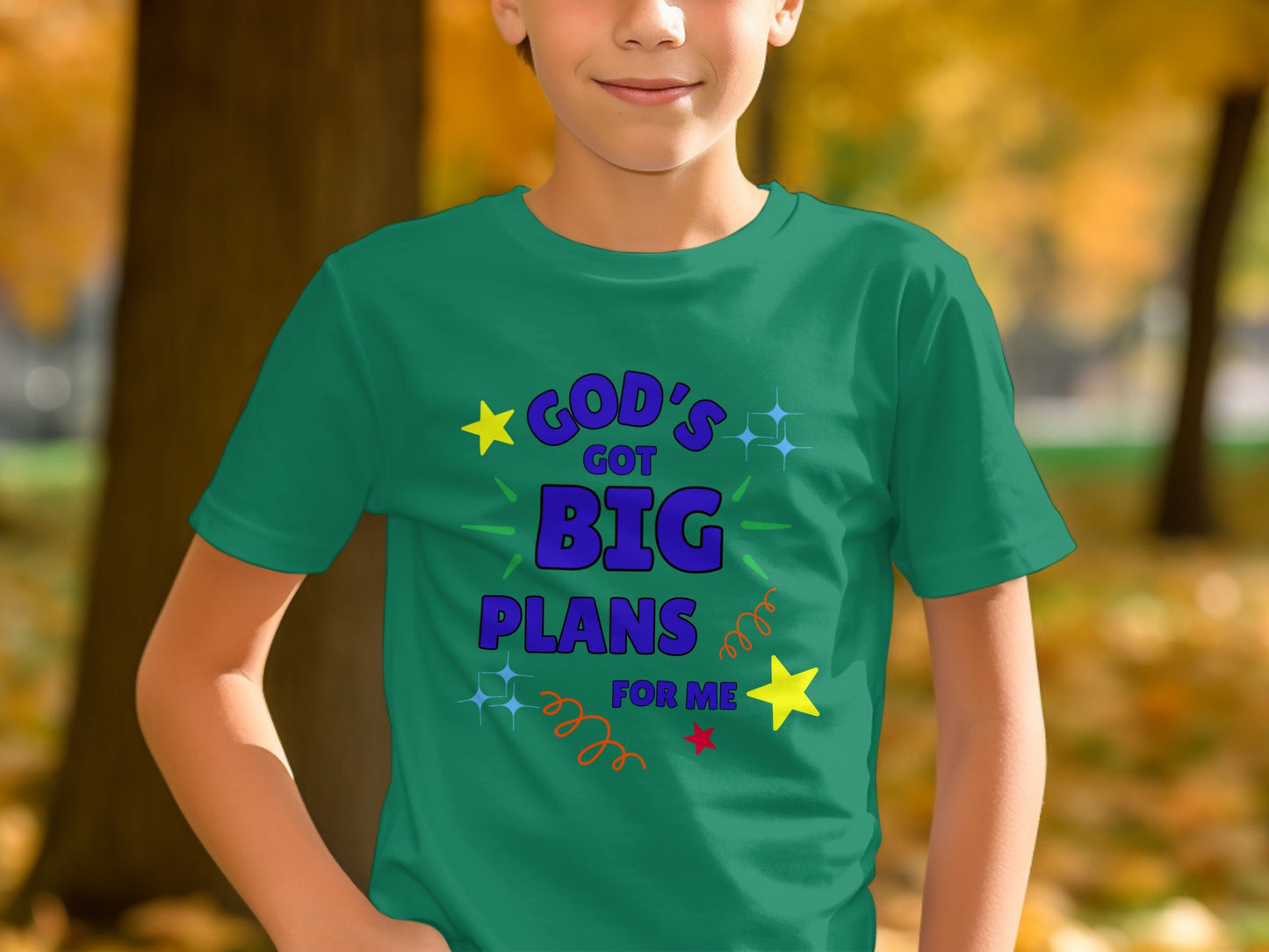 God's Got Big Plans For Me Colorful Youth Shirt
