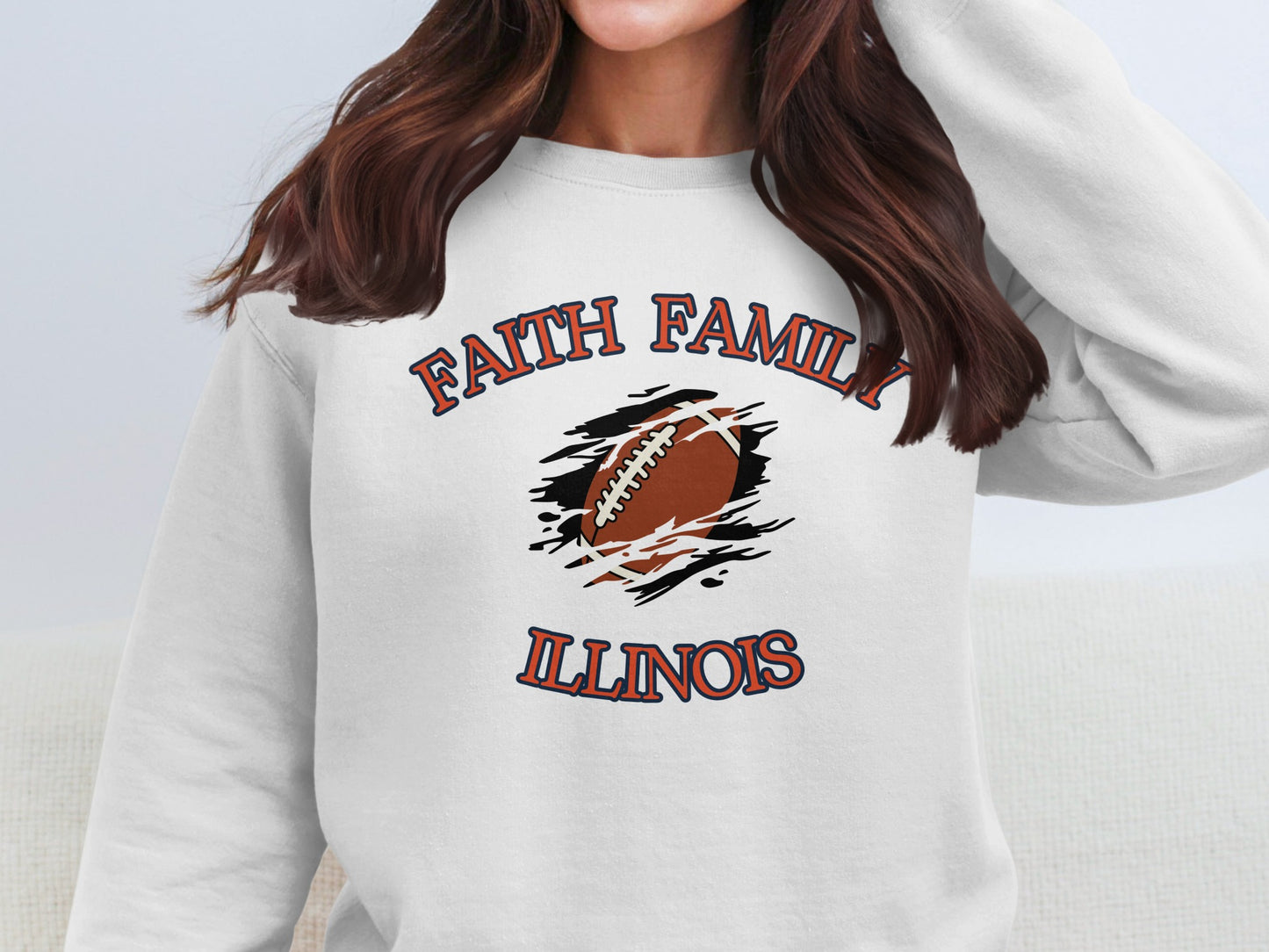 Faith Family Illinois Football Graphic Sweatshirt product