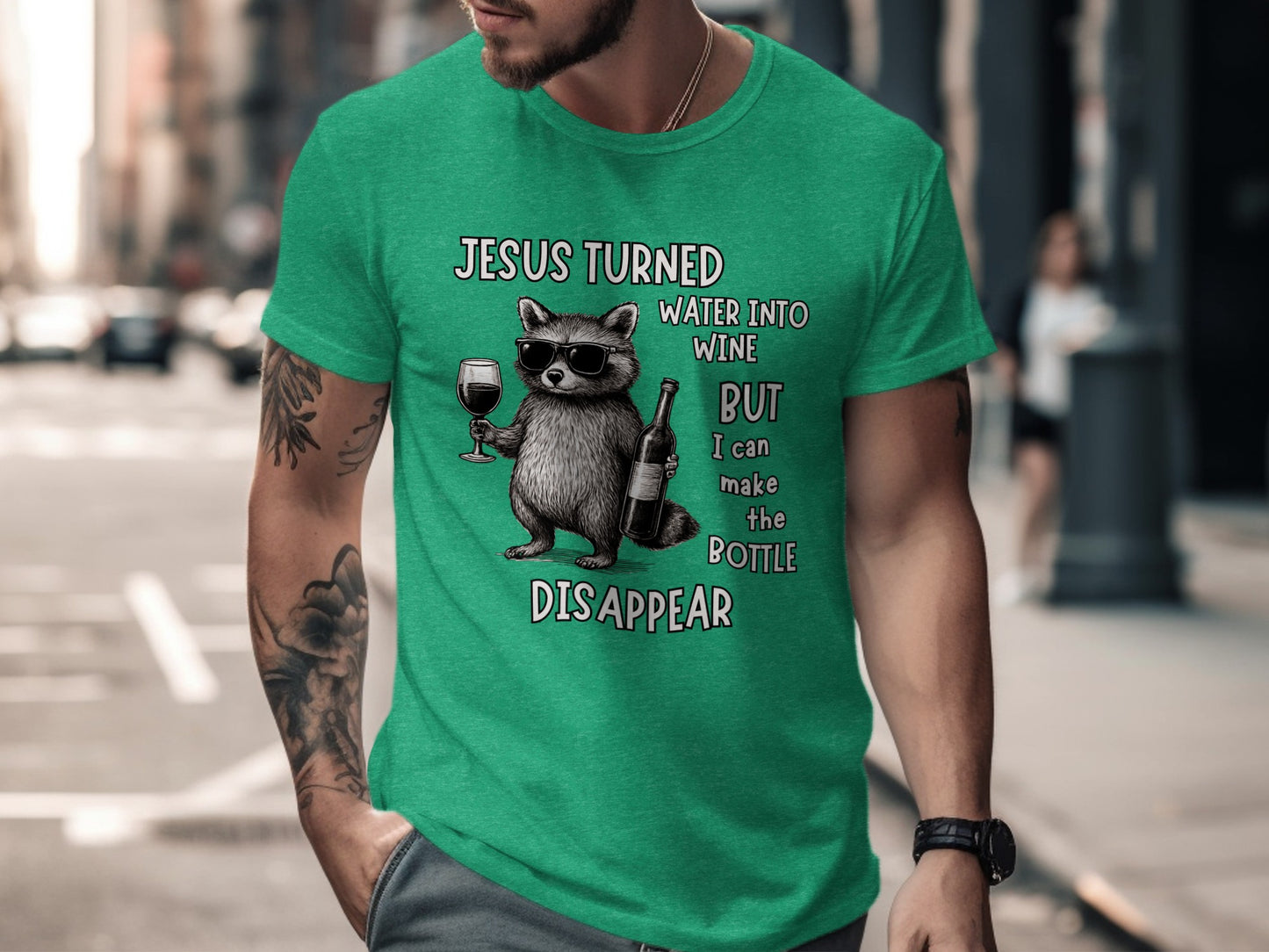 Jesus Turned Water Into Wine Funny Graphic Tee