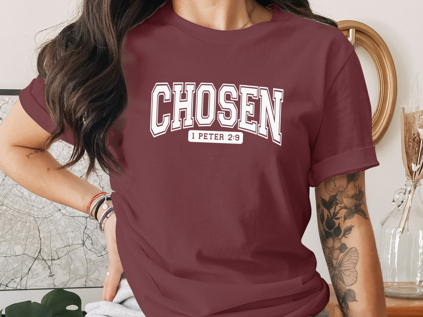 CHOSEN 1 Peter 2:9 Statement T-Shirt for Daily Wear