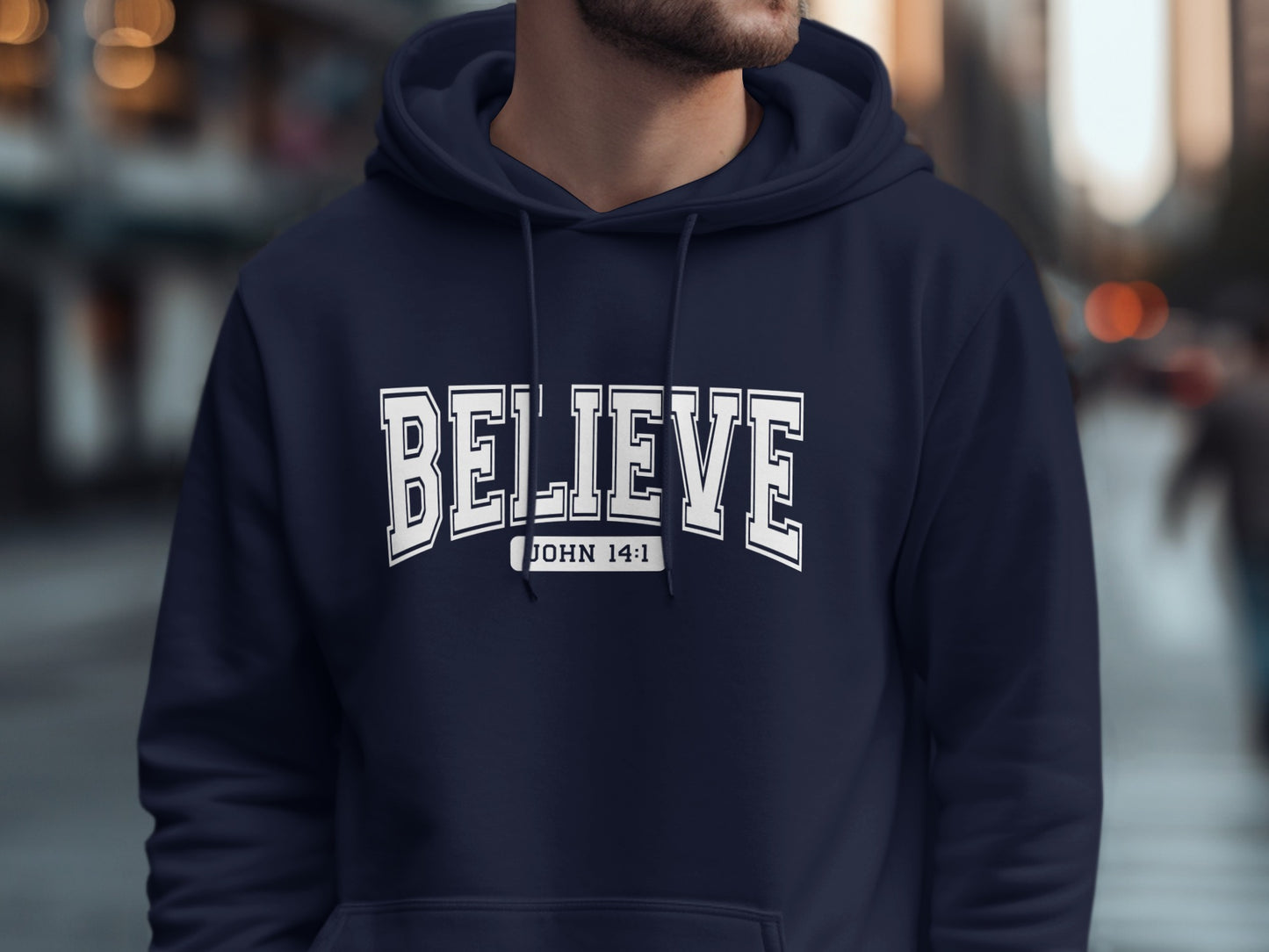 BELIEVE John 14:1 Hoodie Perfect for Cooler Days