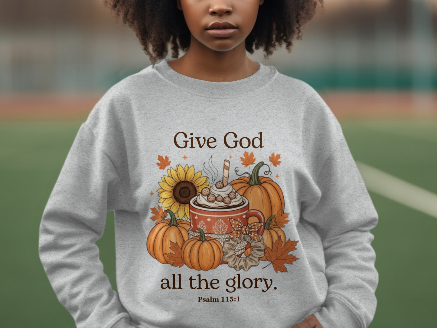 Give God All the Glory Fall Themed Sweatshirt