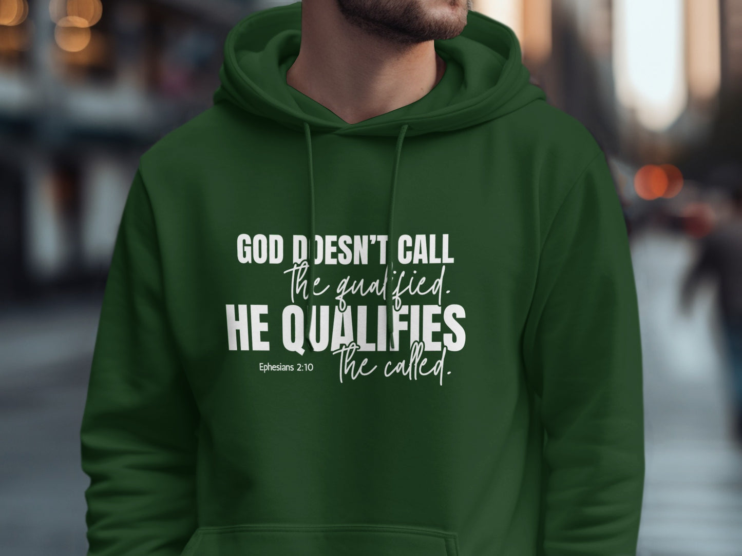 God Doesn't Call the Qualified He Qualifies Hoodie Product