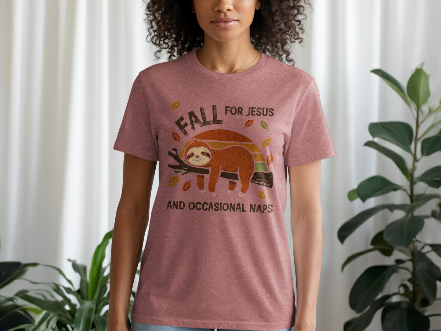 Fall For Jesus And Occasional Naps Sloth Shirt
