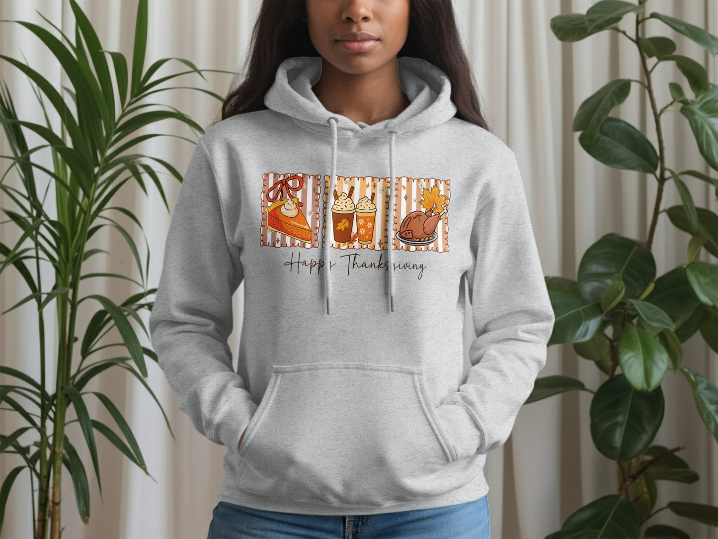 Festive Happy Thanksgiving Hoodie Perfect for Autumn