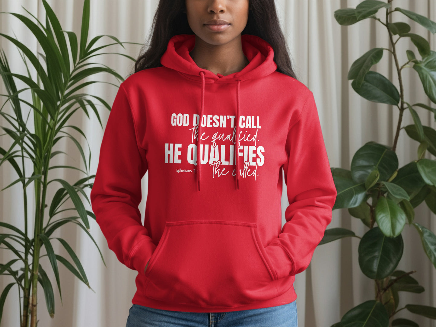 God Doesn't Call the Qualified He Qualifies Hoodie Product