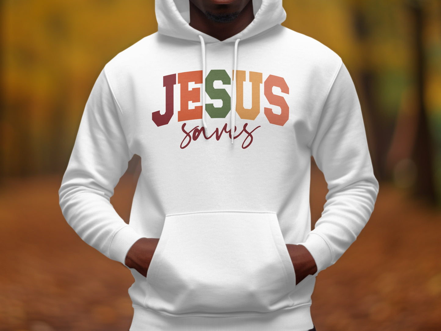 JESUS Saves Inspirational Hoodie Christian Apparel