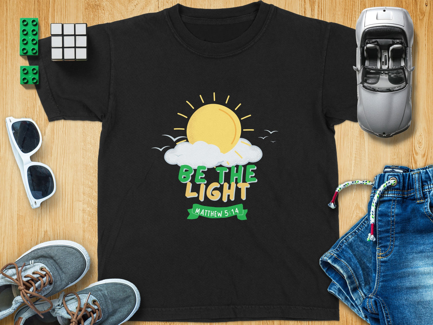 Inspiring Be The Light Matthew 5:14 Graphic T-Shirt