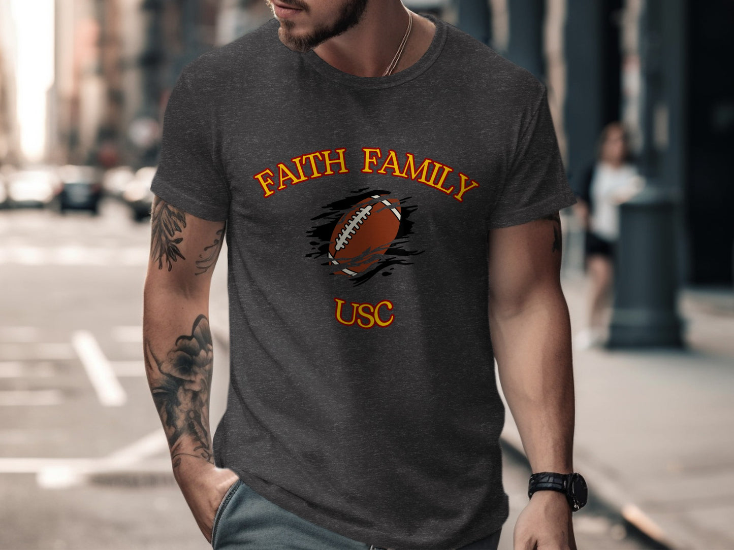 Faith Family USC Football Graphic T-Shirt Product