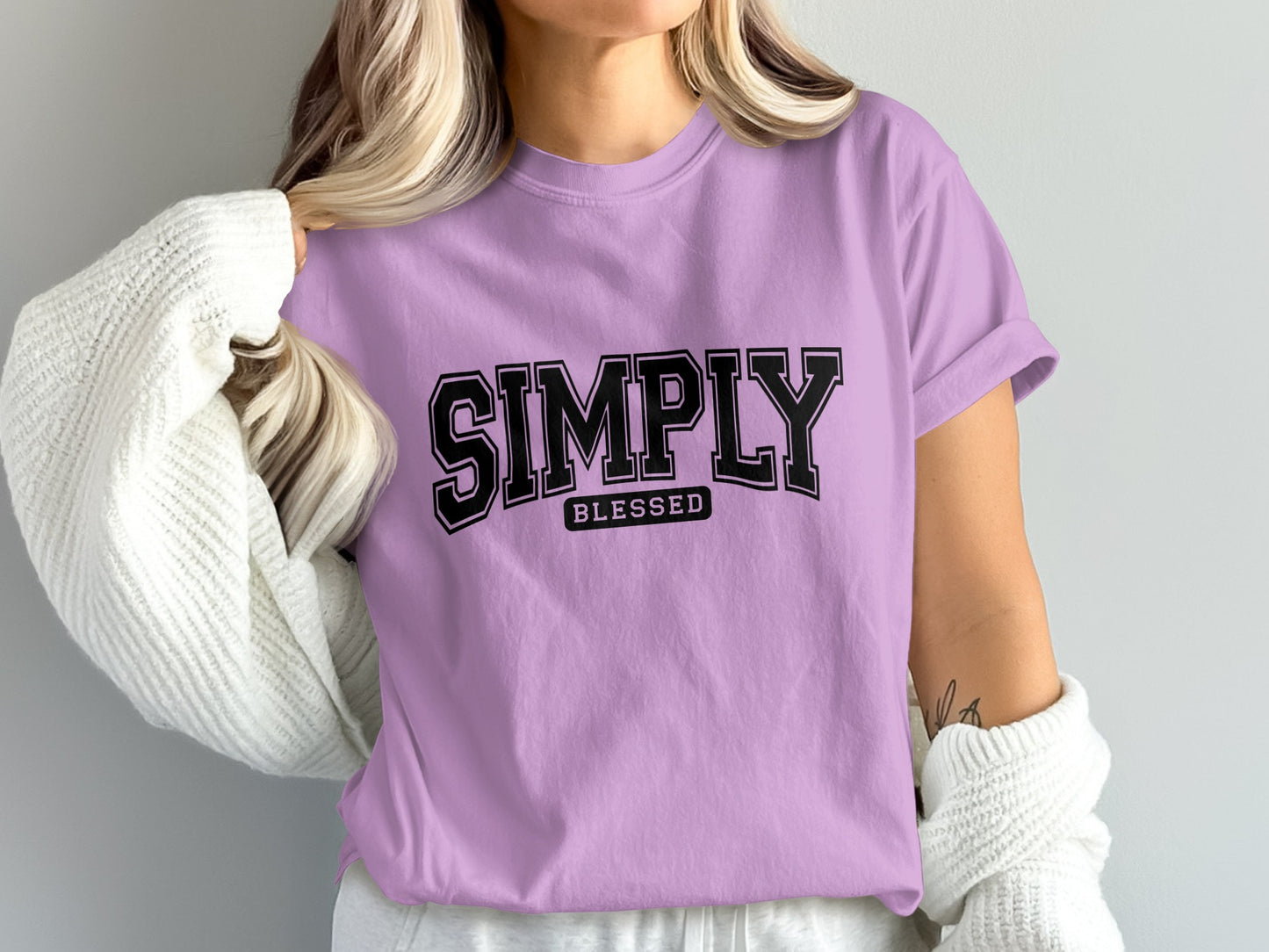 Simply Blessed Stylish Graphic T-Shirt Fashion Apparel