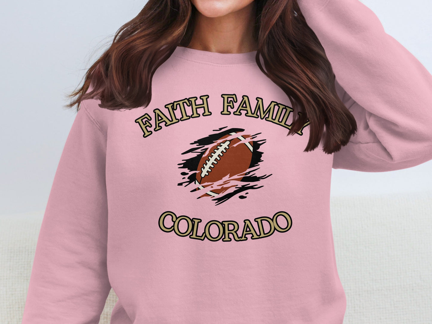 Faith Family Colorado Football Graphic Top product type