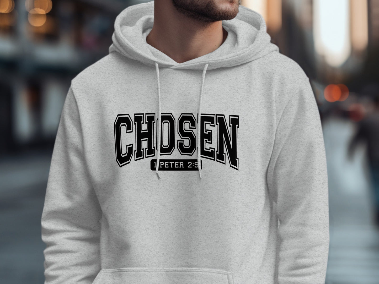 Chosen Peter 2:9 Hoodie with Bold Urban Style Design