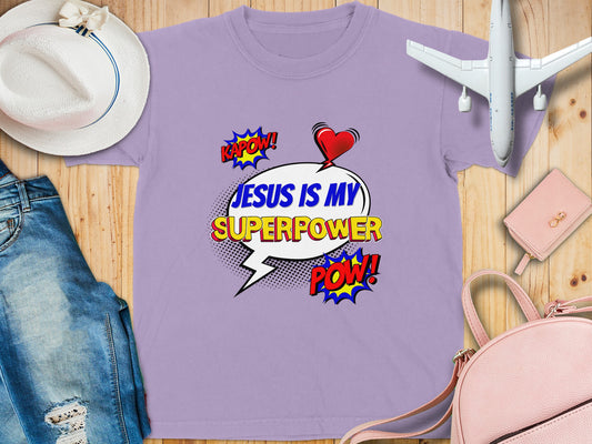 Jesus Is My Superpower Graphic Tee Shirt