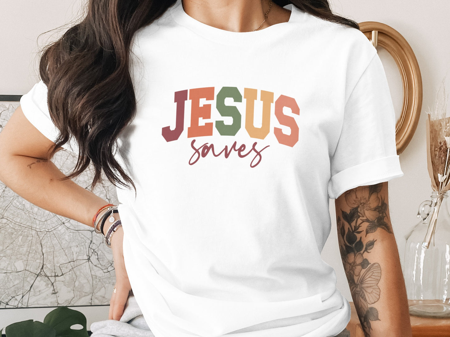 Jesus Saves Casual Graphic Top for Everyday Wear