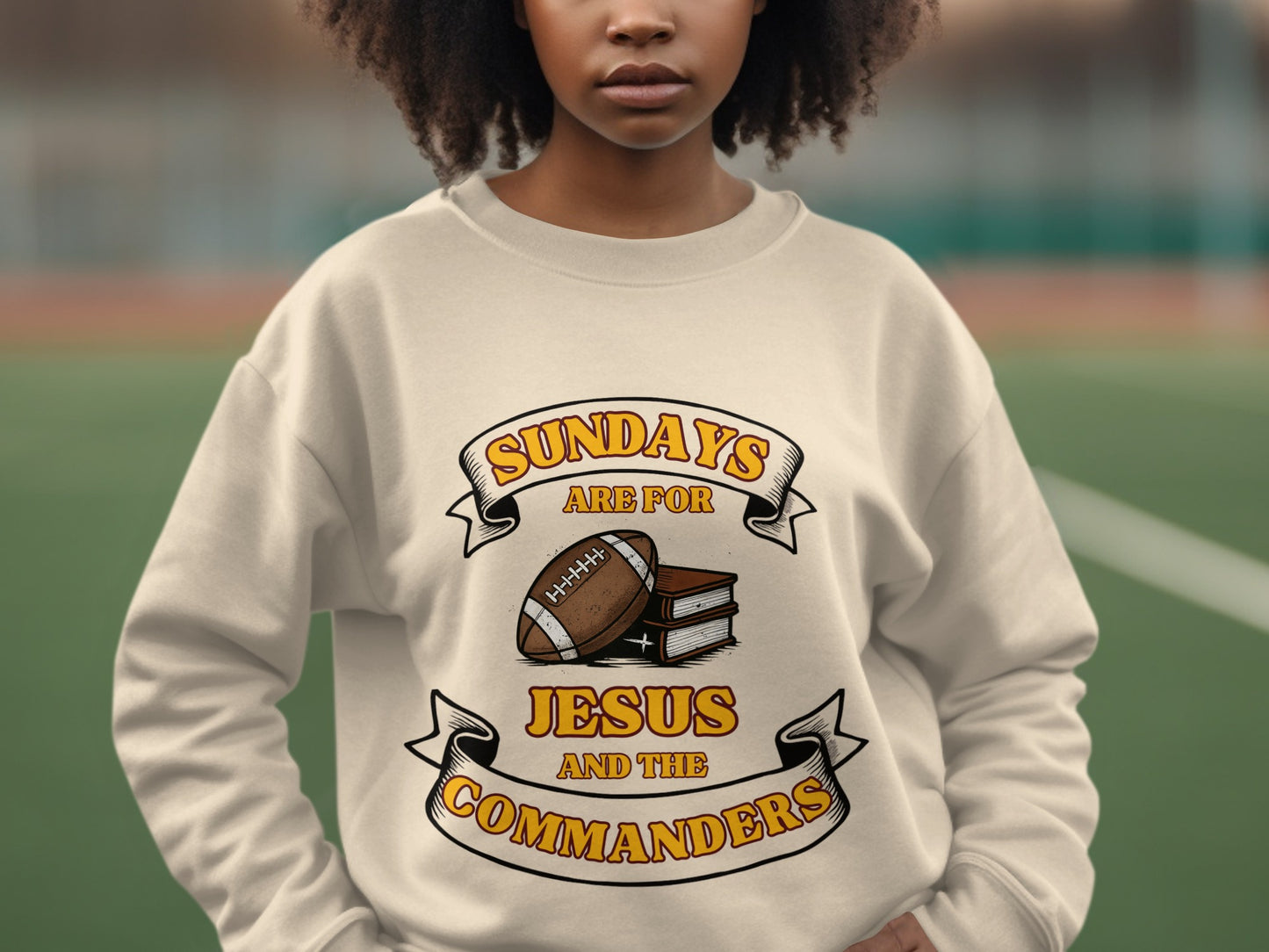 Sundays Are for Jesus and the Commanders sweatshirt