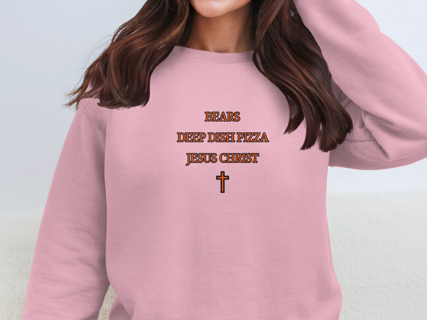 Bears Deep Dish Pizza Jesus Christ sweatshirt product type