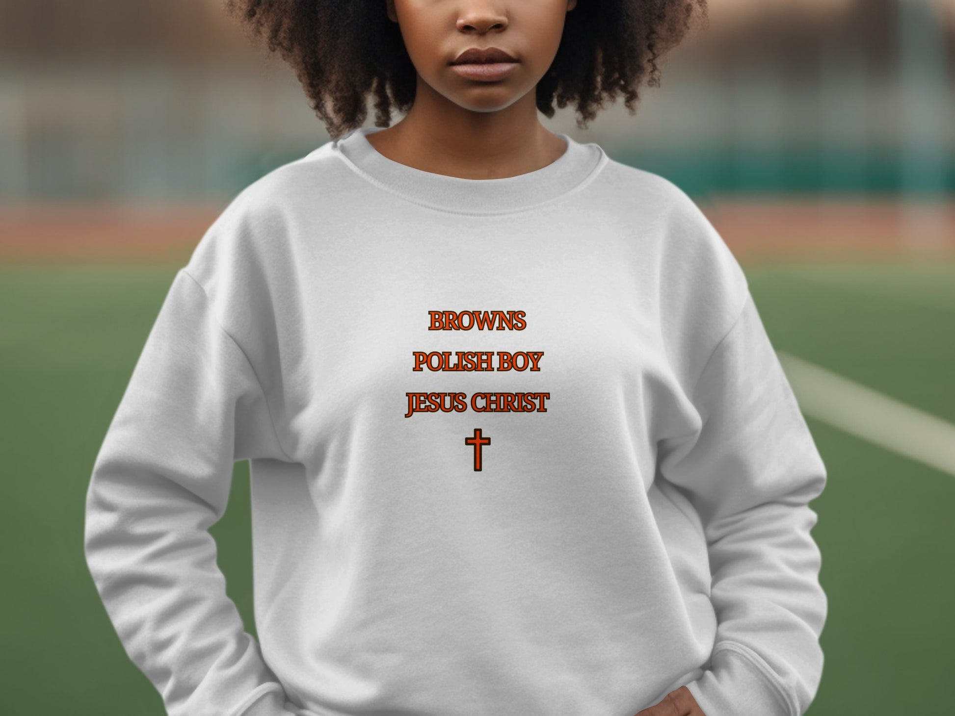 Browns Polish Boy Jesus Christ sweatshirt