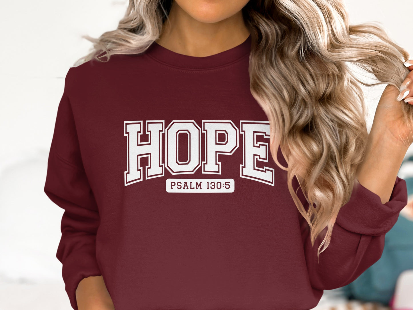 HOPE Psalm 130:5 Sweatshirt for Inspirational Apparel